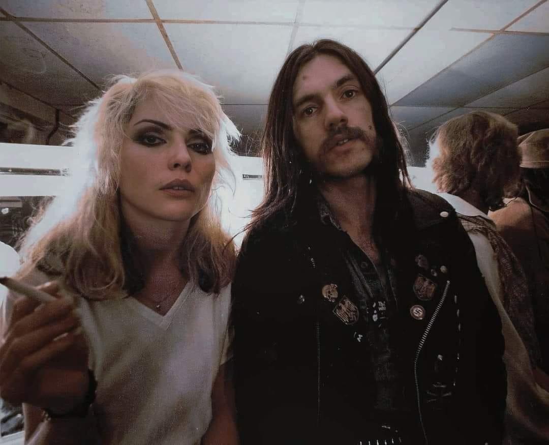 Debbie Harry and Lemmy backstage in London, 1978. Glam meets grit.